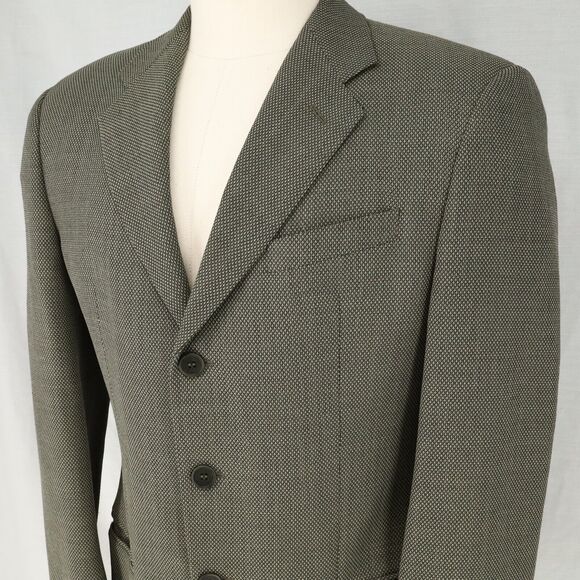 Mani Sport Coat Mens 40S Taupe Brown Wool Mens Jacket 3 Button Saks Fifth Ave - Picture 15 of 16